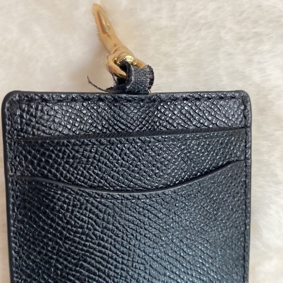 Coach Accessories Coach Black Lanyard Leather And Id Holder Poshmark